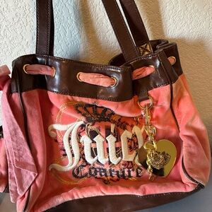 Juicy Couture Pink and Brown Women's Bag